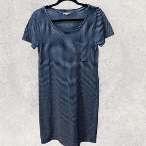 Jane & Delancey Navy Blue White T Shirt Dress